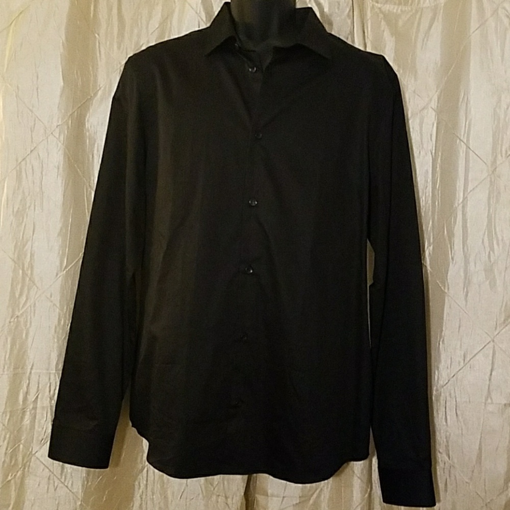 NWOT Versace black dress shirt